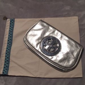 Tory Burch Silver Clutch